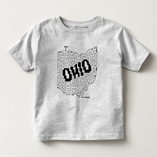 T-shirt Pour Les Tous Petits Puzzle de l'Ohio Maze (Devant)