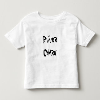 T-shirt Pour Les Tous Petits Pŵer Cymru, puissance de Gallois dans Gallois