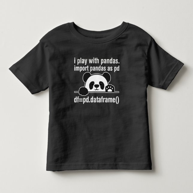 T-shirt Pour Les Tous Petits Python Programmer IT Nerd Panda Programmation Humo (Devant)