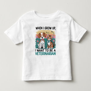 T-shirt Pour Les Tous Petits Quand je serai grand, je veux être vétérinaire T-s