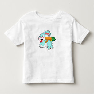 T-shirt Pour Les Tous Petits Rabbit avec carotte comme fusée