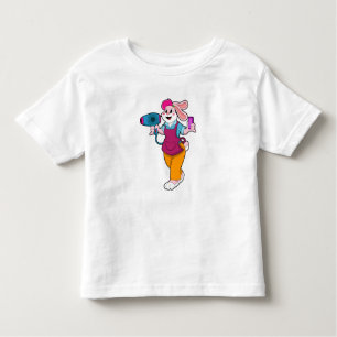 T-shirt Pour Les Tous Petits Rabbit en coiffeur avec sèche-cheveux & peigne