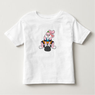 T-shirt Pour Les Tous Petits Rabbit en forme avec Dumbbell.PNG