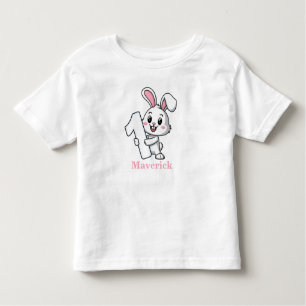 T-shirt Pour Les Tous Petits Rabbit personnalisé bébé garçon premier anniversai