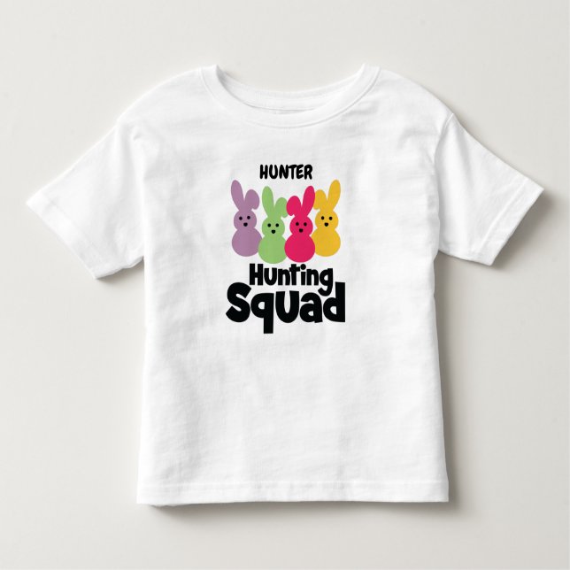 T-SHIRT POUR LES TOUS PETITS "RABBITS HUNTING SQUAD" PERSONNALISÉ (Devant)