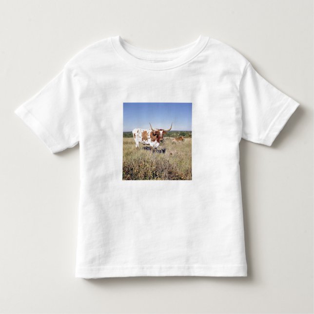T-shirt Pour Les Tous Petits Race du Texas Longhorn (photo) (Devant)