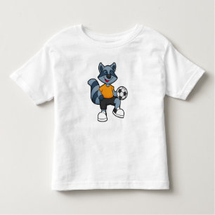 T-shirt Pour Les Tous Petits Racon comme joueur de football avec balle de footb