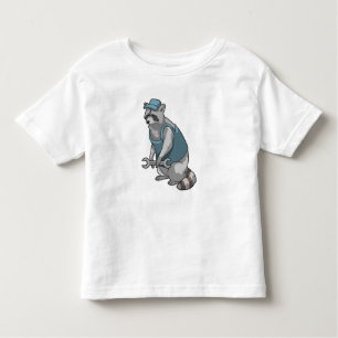 T-shirt Pour Les Tous Petits Racoon comme artisan avec une clé