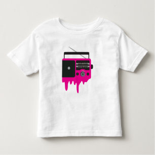 T-shirt Pour Les Tous Petits Radio rose fondu