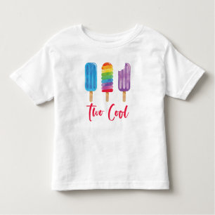T-shirt Pour Les Tous Petits Rainbow Pop Deux Cool été 2e anniversaire