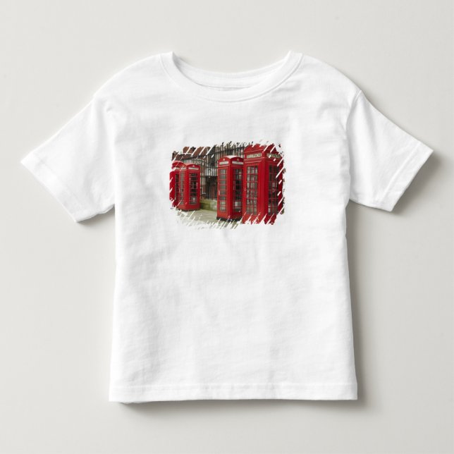 T-shirt Pour Les Tous Petits Rangée de cabines téléphoniques à l'arrière du Roy (Devant)