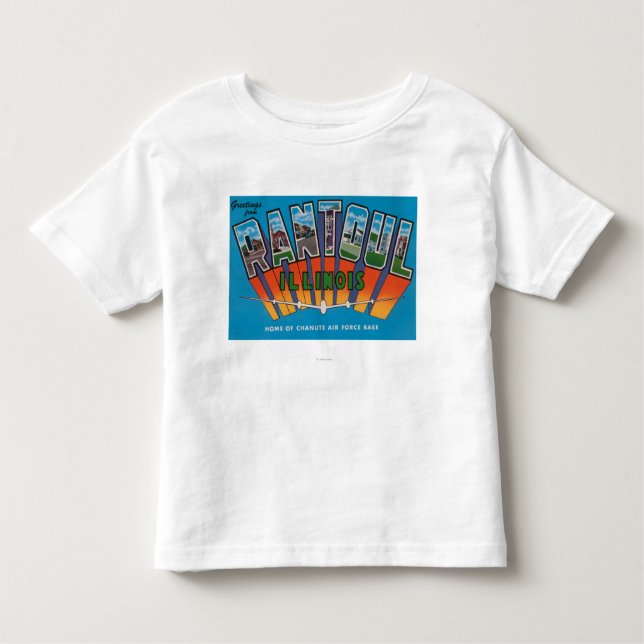 T-shirt Pour Les Tous Petits Rantoul, l'Illinois - grandes scènes de lettre (Devant)