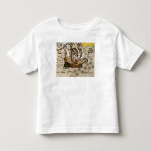 T-shirt Pour Les Tous Petits Rassemblement de poissons de vol dans la zone