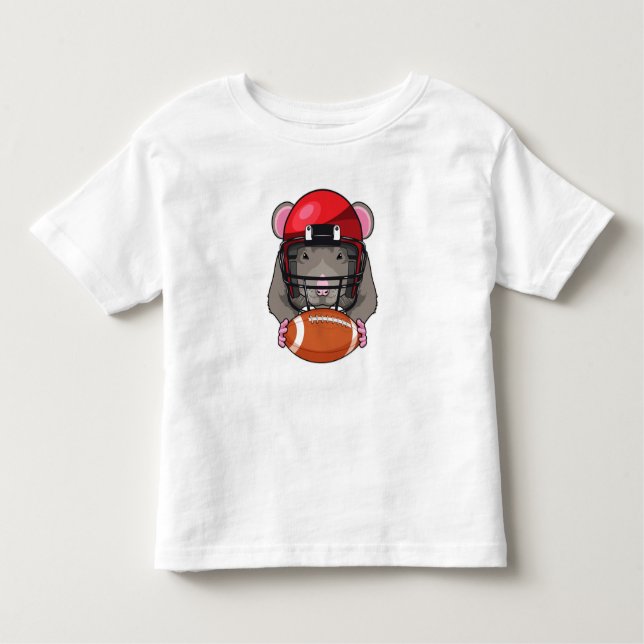T-shirt Pour Les Tous Petits Rat au football (Devant)