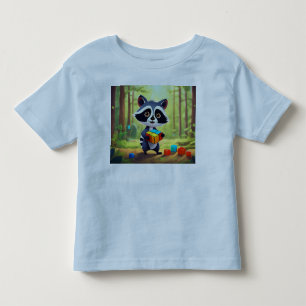 T-shirt Pour Les Tous Petits Raton laveur casse-tête forestier de Rubik