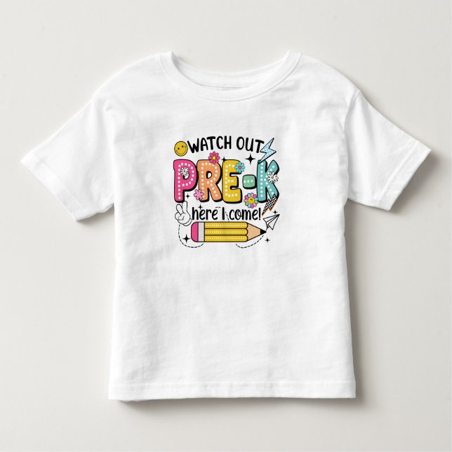 T-shirt Pour Les Tous Petits Ready for Pre-K Adventure! (Devant)