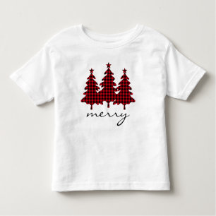 T-shirt Pour Les Tous Petits Red Buffalo Check Pine Trees