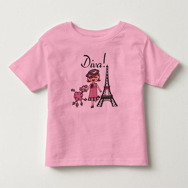 T-shirt Pour Les Tous Petits Red Hair Diva (Devant)