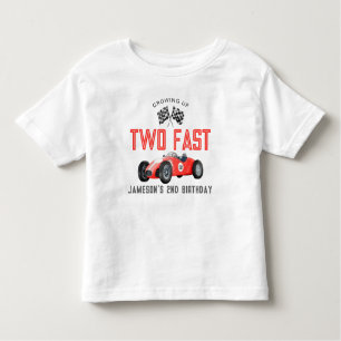 T-shirt Pour Les Tous Petits Red Race Car Deux Jeunes Fils D'Anniversaire