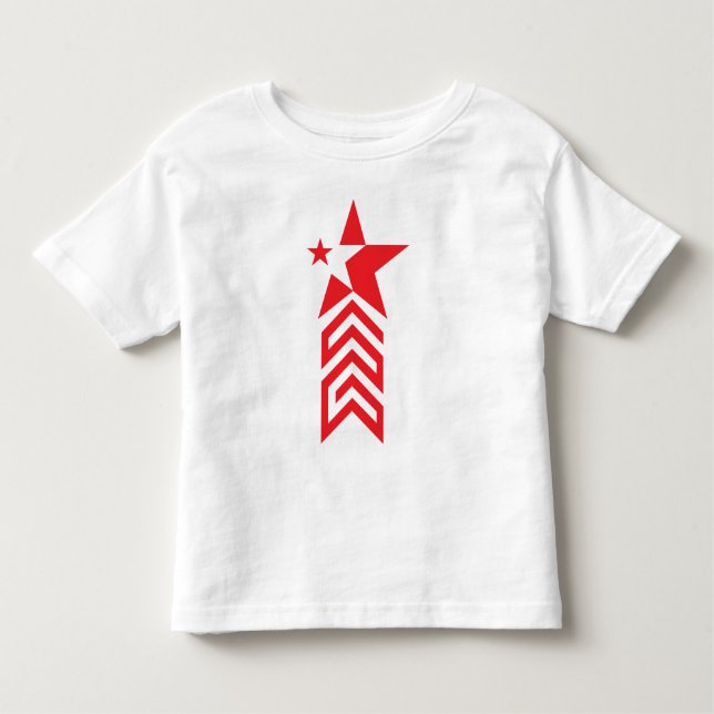 T-shirt Pour Les Tous Petits Red Star with Chevron Arrows (Devant)