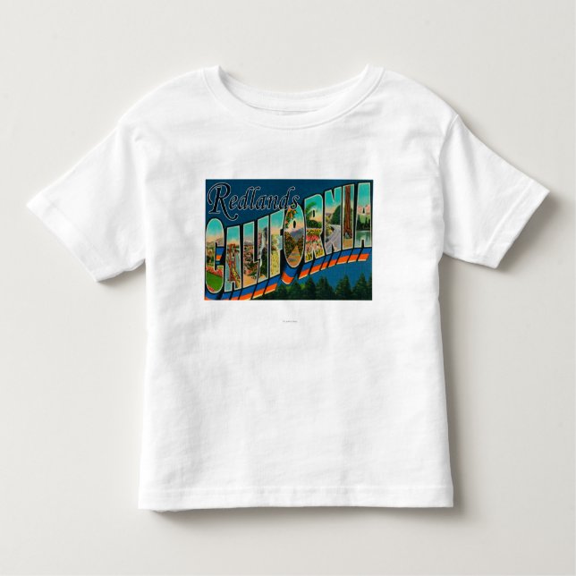 T-shirt Pour Les Tous Petits Redlands, la Californie - grandes scènes de lettre (Devant)