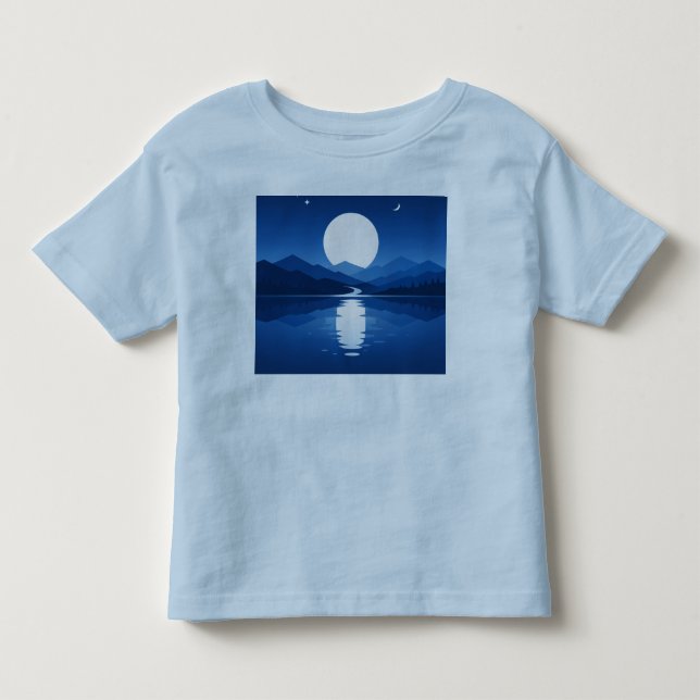 T-shirt Pour Les Tous Petits Reflets au clair de lune (Devant)
