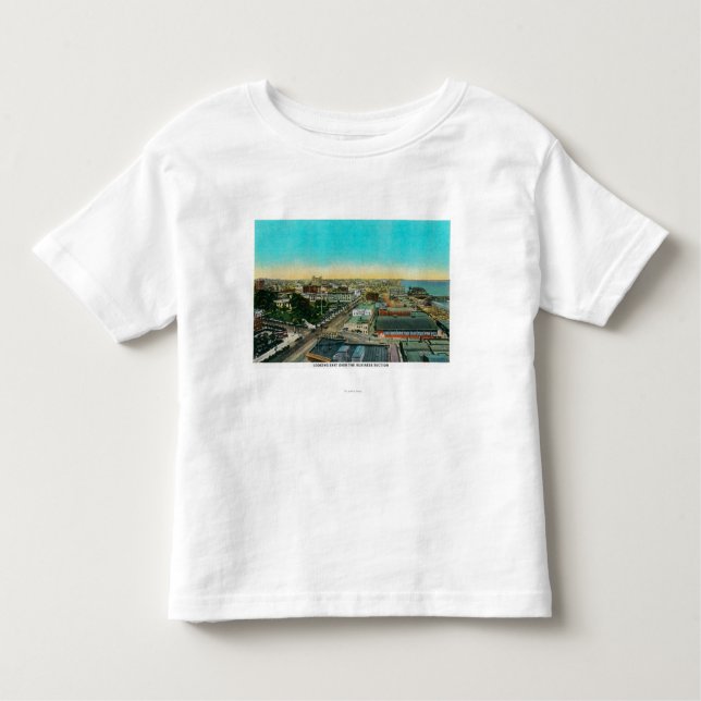 T-shirt Pour Les Tous Petits Regardant est au-dessus de la section d'affaires, (Devant)
