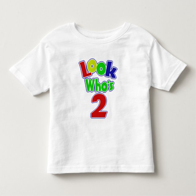 T-shirt Pour Les Tous Petits Regardez qui est deux (Devant)