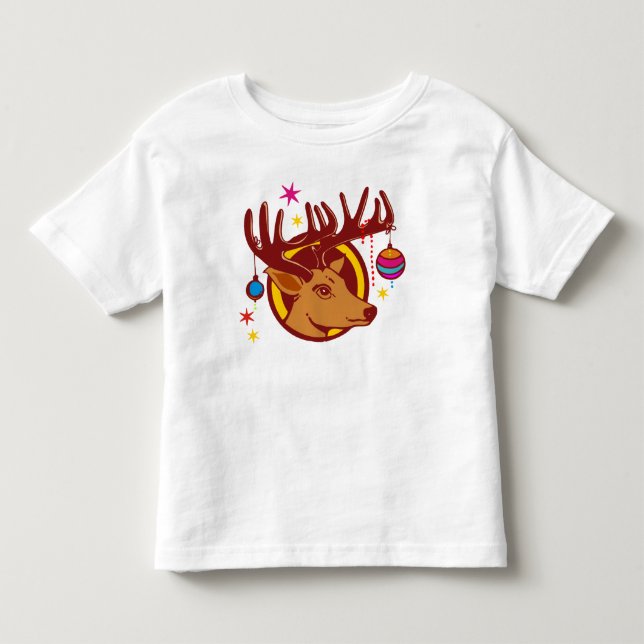 T-shirt Pour Les Tous Petits Reinder / Cerf / Noël (Devant)