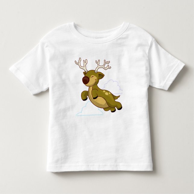 T-shirt Pour Les Tous Petits Reinder volant Noël (Devant)