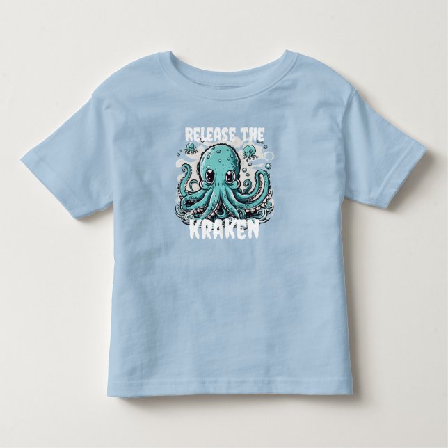 T-shirt Pour Les Tous Petits Relâchez le KRAKEN ! Pipe mignonne (Devant)