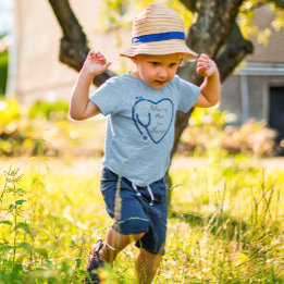 T-shirt Pour Les Tous Petits Relax Ma Mère Est Une Infirmière Cœur Stéthoscope 