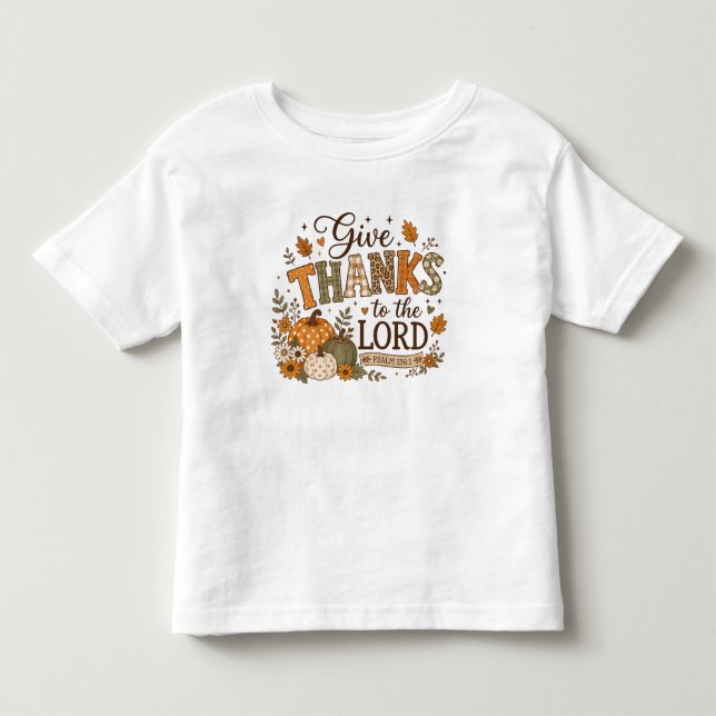 T-shirt Pour Les Tous Petits Remerciez le potiron de Thanksgiving (Devant)