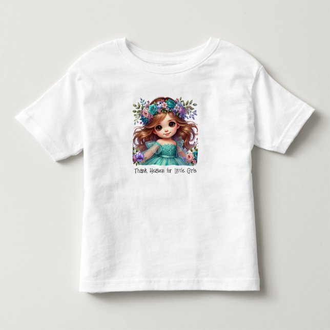 T-shirt Pour Les Tous Petits Remercions le Ciel pour les petites filles (Devant)