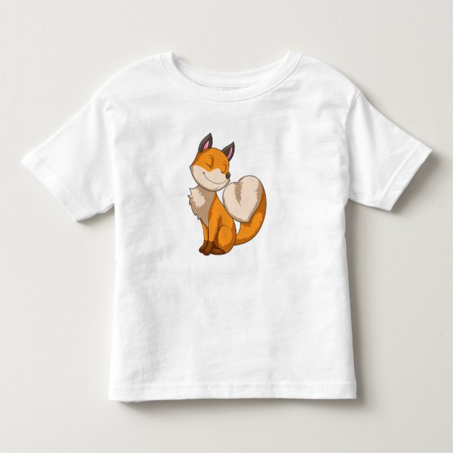 T-shirt Pour Les Tous Petits Renard avec coeur (Devant)