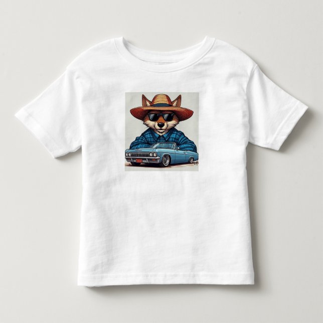 T-shirt Pour Les Tous Petits Renard Lowrider (Devant)