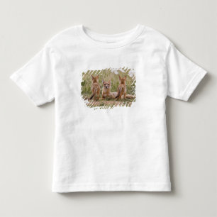 T-shirt Pour Les Tous Petits Renard swift (Vulpes velox) femelle avec des jeune