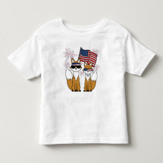 T-shirt Pour Les Tous Petits Renards cool patriotiques