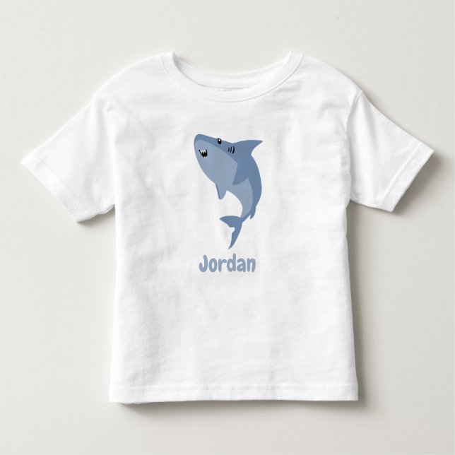 T-shirt Pour Les Tous Petits Requin Sous La Mer Cute Personnalisé (Devant)