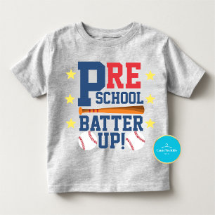T-shirt Pour Les Tous Petits Retour à l'école Tee Batterie préscolaire