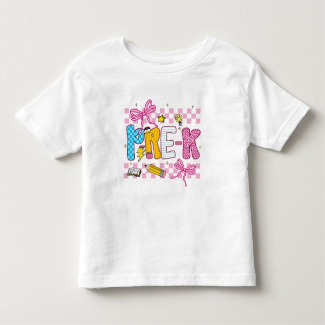 T-shirt Pour Les Tous Petits Retro Pre-K  (Devant)