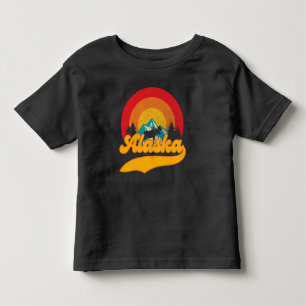 T-shirt Pour Les Tous Petits Retro Sunset Alaska Juneau Moose 0Montagnes Wild
