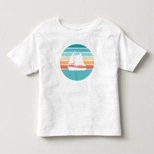 T-shirt Pour Les Tous Petits Retro Sunset Effet Perdu + Voilier