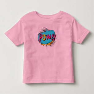 T-shirt Pour Les Tous Petits Retro Superhero Comics Action Blurb POW