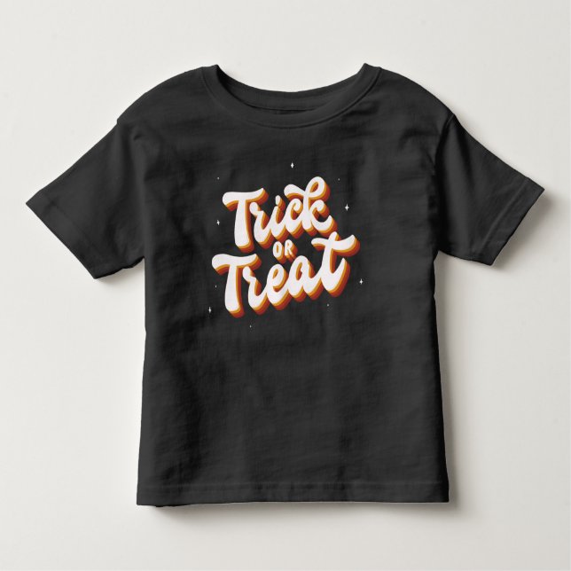 T-shirt Pour Les Tous Petits Retro Trick ou Treat (Devant)