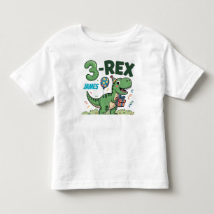 T-shirt Pour Les Tous Petits Rex Adorable Dinosaur 3e anniversaire Toddler Tee