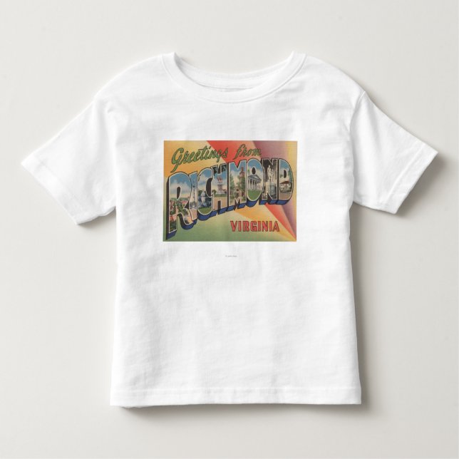 T-shirt Pour Les Tous Petits Richmond, la Virginie - grandes scènes de lettre (Devant)