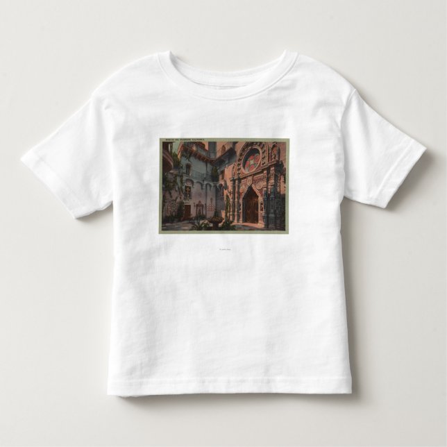 T-shirt Pour Les Tous Petits Rive, CA - vue de cour d'auberge de mission (Devant)