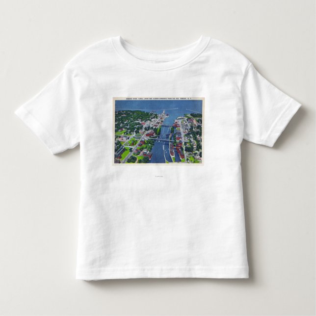 T-shirt Pour Les Tous Petits Rivière d'Oswego, serrures, entrée de port (Devant)