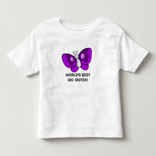 T-shirt Pour Les Tous Petits Robe de petite fille Meilleure Grande Sœur Papillo